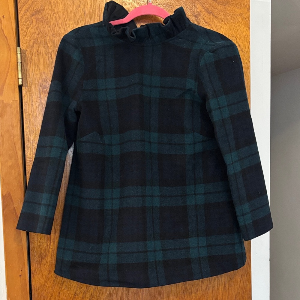 NWT Tuckernuck Blackwatch Plaid Wool Blend 3/4 Sleeve Faye Blouse Extra Small